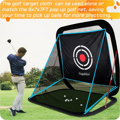 Golf Net,Golf Driving Range,Golf Hitting Net,Golf Net for Backyard,Golf Driving Range,Golf Hitting Nets with Target and Carry Bag,10X8X3Ft