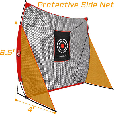 Golf Practice Net 9X9Feet Golf Hitting Nets Driving Range Indoor Outdoor Golf Training Aids with Target Carry Bag