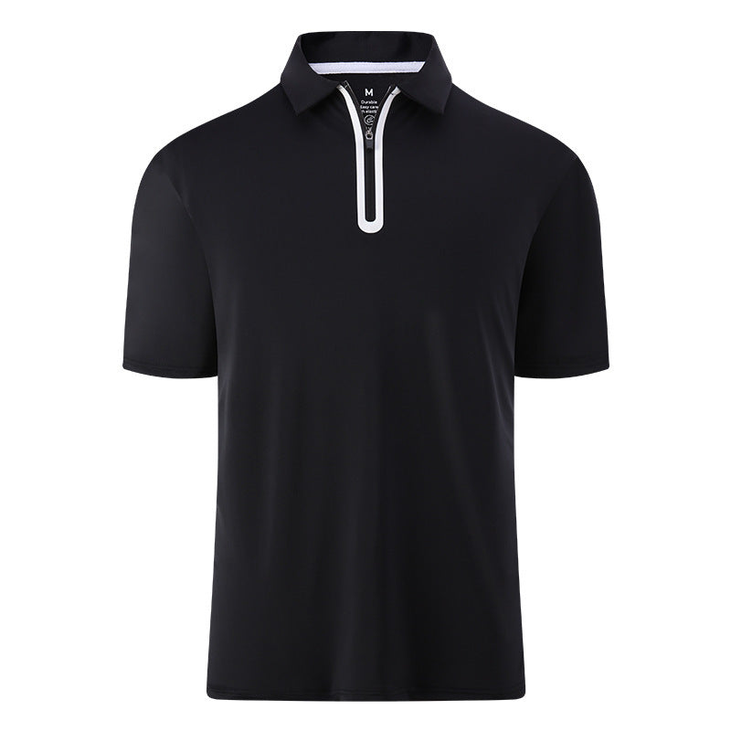 Men's Short-sleeved Zipper For Golf