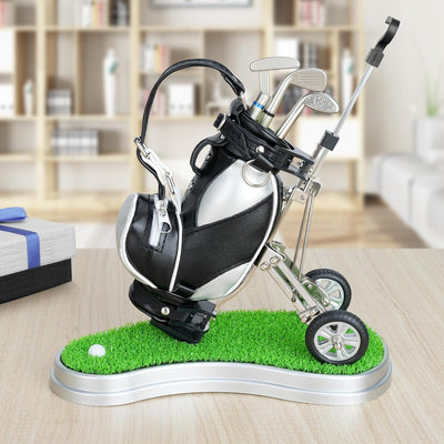 Golf Gifts for Men Golf Pen Holder Stocking Stuffers for Golfers Funny Gifts Unique Office Supplies Desk Decor, Gift for Birthday Christmas Golf Tournament for Boss Dad Husband Golf Lovers