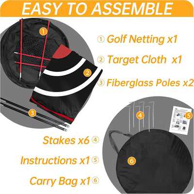 Golf Net,Golf Driving Range,Golf Hitting Net,Golf Net for Backyard,Golf Driving Range,Golf Hitting Nets with Target and Carry Bag,10X8X3Ft