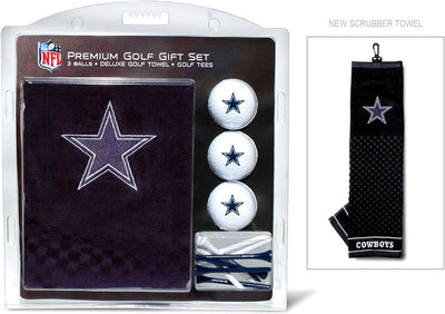Premium NFL Gift Set: Embroidered Deluxe Towel, 3 Balls, 14 Tees (2-3/4" Reg.)