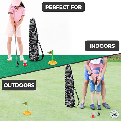 (Lab Tested) - Premium Kids Golf Clubs 3-5 Set Toy Toddler Toys for Mini Baby Plastic Play Age 3 4 5 6