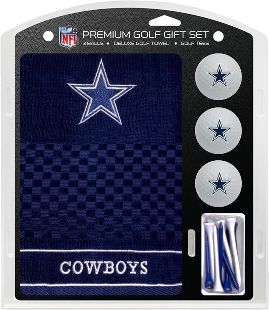 Premium NFL Gift Set: Embroidered Deluxe Towel, 3 Balls, 14 Tees (2-3/4" Reg.)