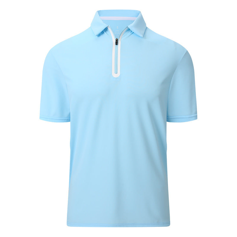 Men's Short-sleeved Zipper For Golf