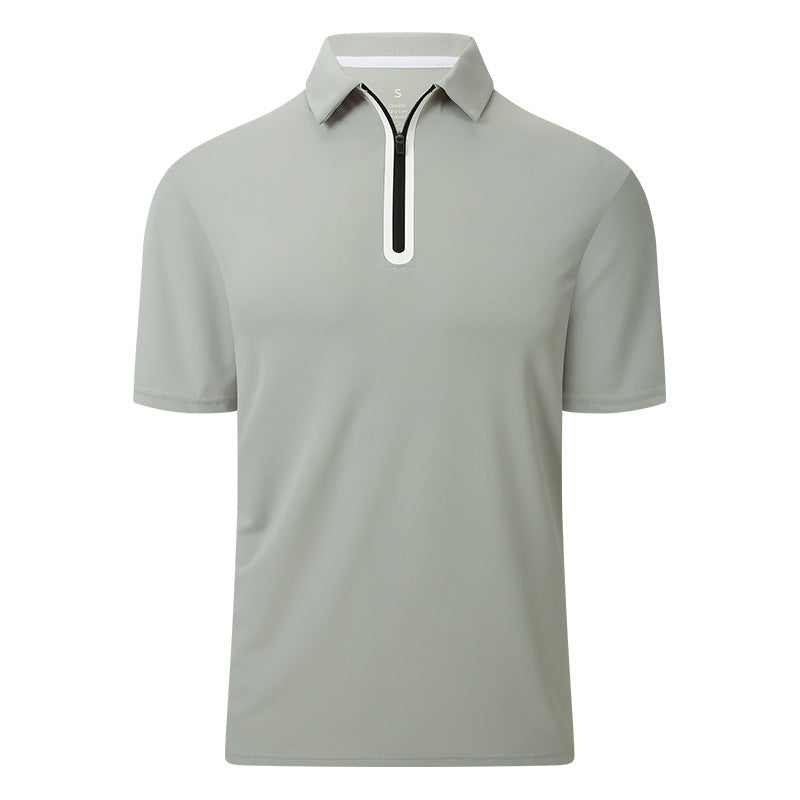Men's Short-sleeved Zipper For Golf
