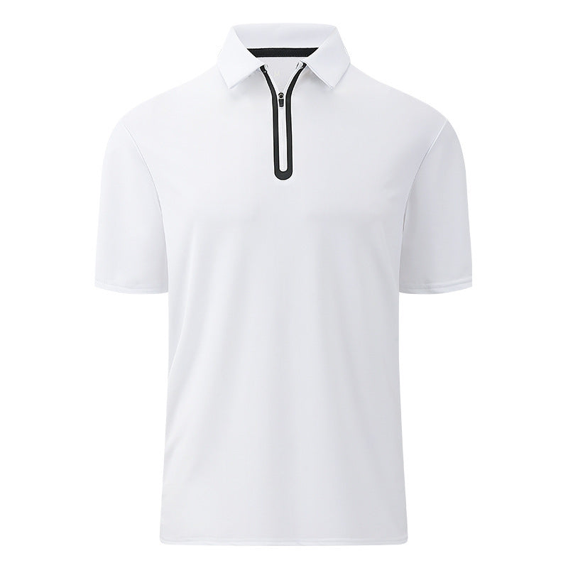 Men's Short-sleeved Zipper For Golf