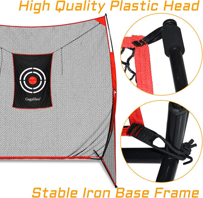 Golf Practice Net 9X9Feet Golf Hitting Nets Driving Range Indoor Outdoor Golf Training Aids with Target Carry Bag