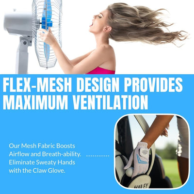 Claw Golf Gloves for Women | Flex-Mesh Design for Cool Ventilation | Lasts 3-5 Times Longer than Leather | Silicone-Web Coating for Maximum Grip | 100% Machine-Washable