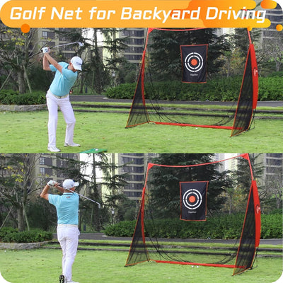 Golf Practice Net 9X9Feet Golf Hitting Nets Driving Range Indoor Outdoor Golf Training Aids with Target Carry Bag