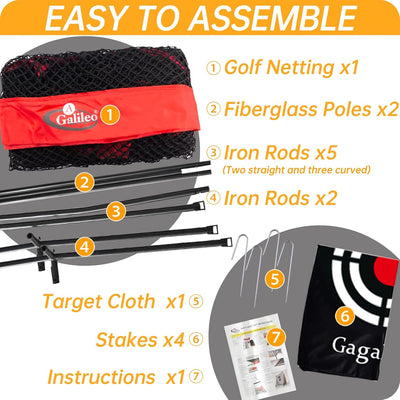 Golf Practice Net 9X9Feet Golf Hitting Nets Driving Range Indoor Outdoor Golf Training Aids with Target Carry Bag