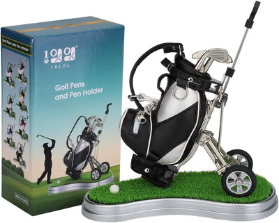 Golf Gifts for Men Golf Pen Holder Stocking Stuffers for Golfers Funny Gifts Unique Office Supplies Desk Decor, Gift for Birthday Christmas Golf Tournament for Boss Dad Husband Golf Lovers