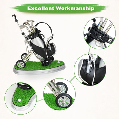 Golf Gifts for Men Golf Pen Holder Stocking Stuffers for Golfers Funny Gifts Unique Office Supplies Desk Decor, Gift for Birthday Christmas Golf Tournament for Boss Dad Husband Golf Lovers