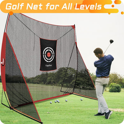 Golf Practice Net 9X9Feet Golf Hitting Nets Driving Range Indoor Outdoor Golf Training Aids with Target Carry Bag